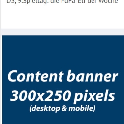 Desktop and mobile ad slots on FuPa Luxembourg - mobile view